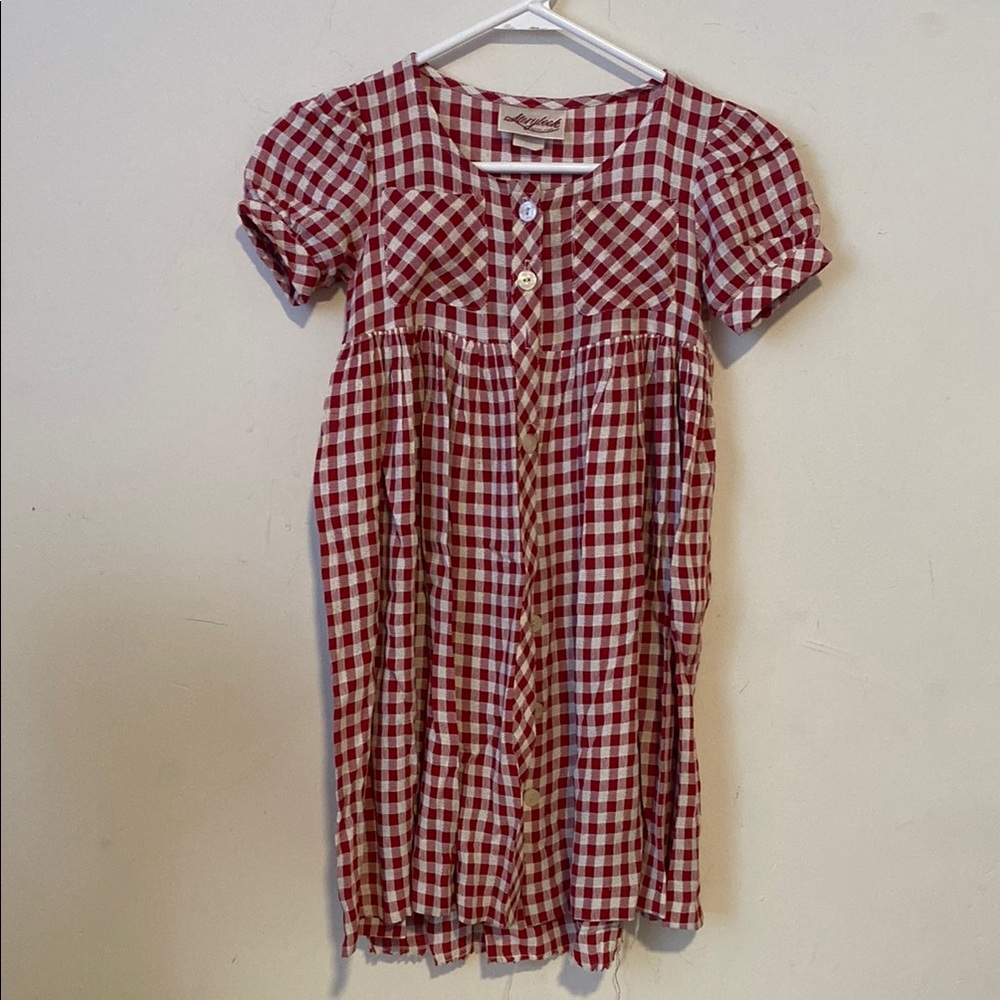 Red and White Checkered Dress